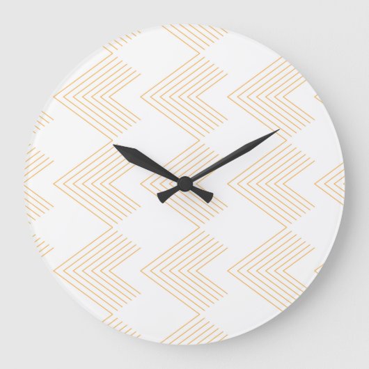 Einfaches, modernes Zickzack Pfeilbild Große Wanduhr (Vorderseite)