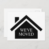 Einfaches modernes Zuhause-neue Adresse haben wir Ankündigungspostkarte (Vorne/Hinten)