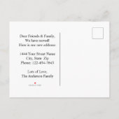Einfaches modernes Zuhause-neue Adresse haben wir Ankündigungspostkarte (Rückseite)