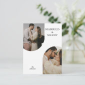 Einfaches, modernes zweiartiges Foto Feiertagspostkarte (Stehend Vorderseite)