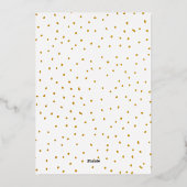 Einfaches, modernes zweiartiges Foto Folien Feiertagskarte (Rückseite)