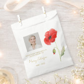Einfaches Mohn-Foto-Trauer-Samen Geschenktütchen (Ausgeschnitten)