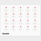 Einfaches Mohn-Gedenk-Samenpaket Runder Aufkleber (Blatt)