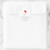 Einfaches Mohn-Gedenk-Samenpaket Runder Aufkleber (Tasche)
