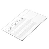 Einfaches Monatskalender mit Notizblock (angewinkelt)