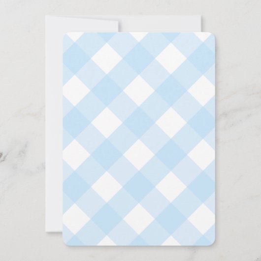 Einfaches Monogram Wreath Boy Baby Shooting Party Einladung (Rückseite)