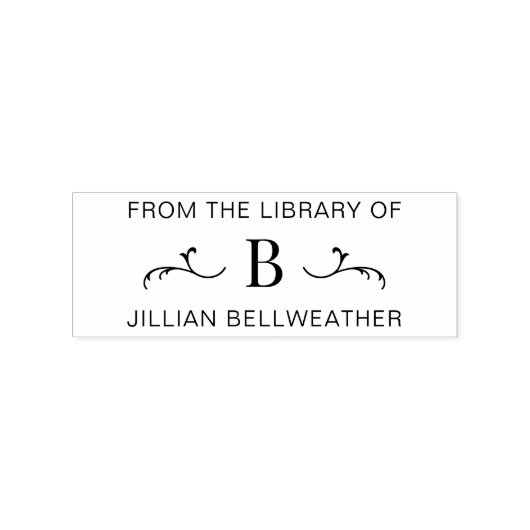 Einfaches Monogramm-Anfangsbuch Gummistempel (Prägung)