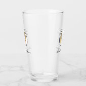 Einfaches Monogramm-Bier mit Goldfolie Glas (Rechts)