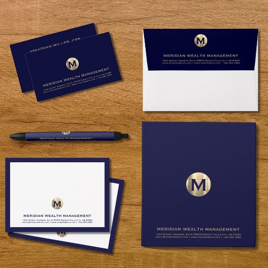 Einfaches Monogramm des modernen Luxus Visitenkarte