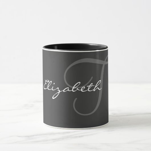 Einfaches Monogramm-Design Tasse (Zentrum)