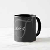 Einfaches Monogramm-Design Tasse (VorderseiteRechts)