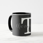 Einfaches Monogramm-Design Tasse (Vorderseite Links)