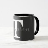 Einfaches Monogramm-Design Tasse (VorderseiteRechts)