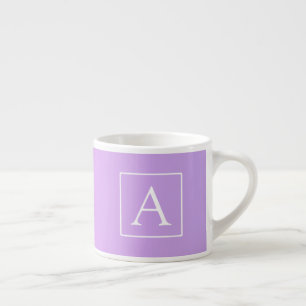 Einfaches Monogramm   Dezent rosa/lila Ombre Espressotasse