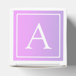 Einfaches Monogramm   Dezent rosa/lila Ombre Geschenkschachtel
