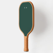 Einfaches Monogramm Dunkelgrün Pickleball Schläger (Links)