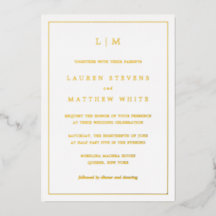 Einfaches Monogramm Elegante Hochzeit