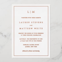 Einfaches Monogramm Elegante Hochzeit