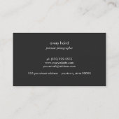 Einfaches Monogramm-Emblem in Schwarz und Weiß Visitenkarte (Rückseite)