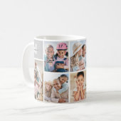Einfaches Monogramm-Fotocollage Kaffeetasse (Vorderseite Links)