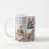 Einfaches Monogramm-Fotocollage Kaffeetasse (Links)