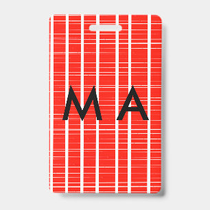Einfaches Monogramm füge deinen Namensbuchstaben M Ausweis