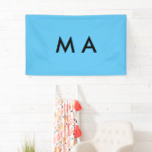Einfaches Monogramm füge deinen Namensbuchstaben M Banner (Insitu)