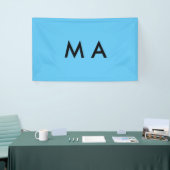 Einfaches Monogramm füge deinen Namensbuchstaben M Banner (Messeveranstaltung)