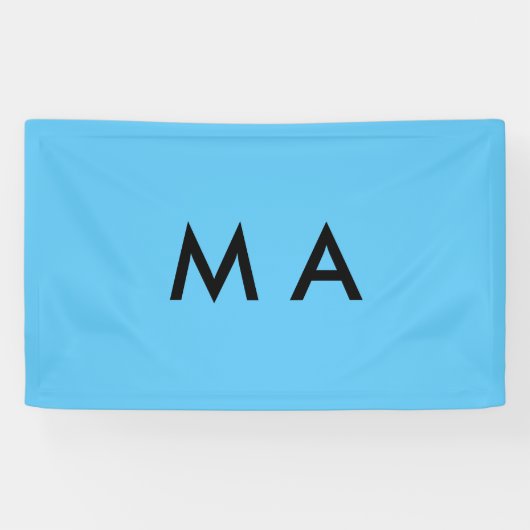 Einfaches Monogramm füge deinen Namensbuchstaben M Banner (Horizontal)