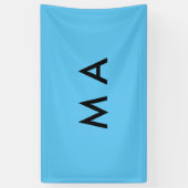 Einfaches Monogramm füge deinen Namensbuchstaben M Banner (Vertikal)