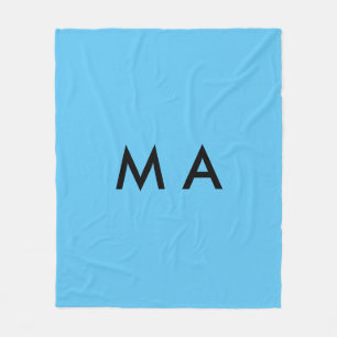 Einfaches Monogramm füge deinen Namensbuchstaben M Fleecedecke