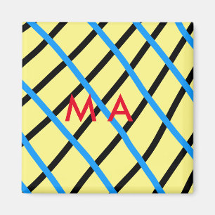 Einfaches Monogramm, fügen Sie Ihren Namensbuchsta Magnet