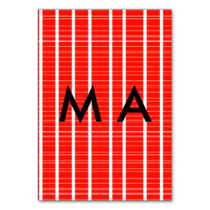 Einfaches Monogramm, fügen Sie Ihren Namensbuchsta Tischnummer