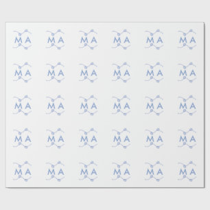 Einfaches Monogramm fügen Sie Ihren Namensbuchstab Geschenkpapier