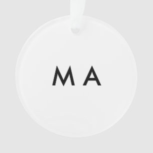 Einfaches Monogramm fügen Sie Ihren Namensbuchstab Ornament