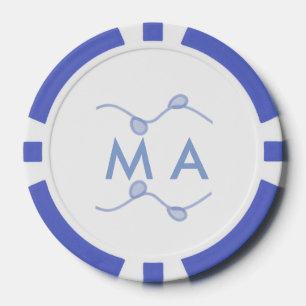 Einfaches Monogramm fügen Sie Ihren Namensbuchstab Pokerchips