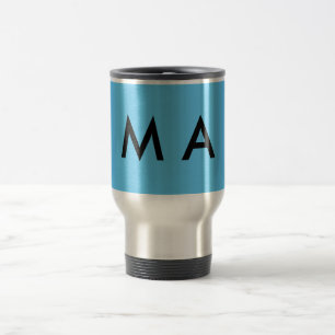 Einfaches Monogramm fügen Sie Ihren Namensbuchstab Reisebecher