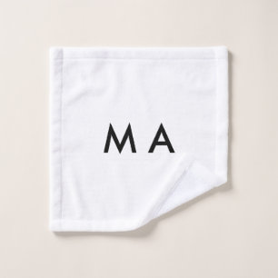 Einfaches Monogramm fügen Sie Ihren Namensbuchstab Waschlappen