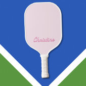 Einfaches Monogramm für moderne Skriptnamen Pickleball Schläger