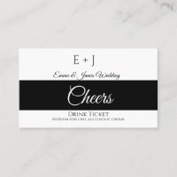 Einfaches Monogramm-Hochzeitsticket