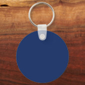 Einfaches Monogramm in Blau und Weiß, Anfangsbuchs Schlüsselanhänger (Rückseite)