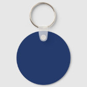 Einfaches Monogramm in Blau und Weiß, Anfangsbuchs Schlüsselanhänger (Rückseite)