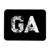Einfaches Monogramm in Schwarz-Weiß mit Anfangsbuc Magnet (Horizontal)
