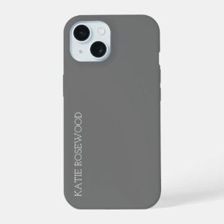 Einfaches Monogramm iPhone 15 Hülle