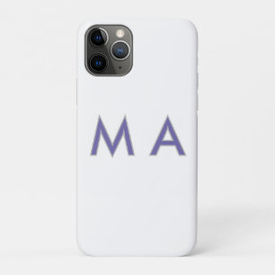 Einfaches Monogramm lila grau fügen Sie Ihren Name Case-Mate iPhone Hülle