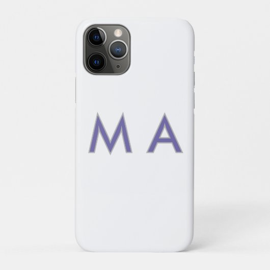 Einfaches Monogramm lila grau fügen Sie Ihren Name Case-Mate iPhone Hülle (Rückseite)