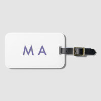 Einfaches Monogramm lila grau fügen Sie Ihren Name