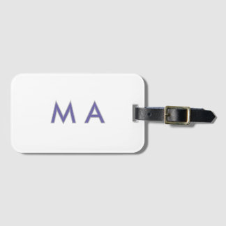 Einfaches Monogramm lila grau fügen Sie Ihren Name Gepäckanhänger