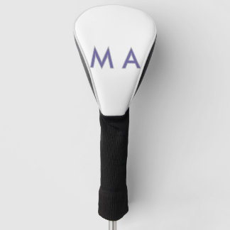 Einfaches Monogramm lila grau fügen Sie Ihren Name Golf Headcover