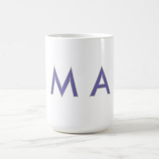 Einfaches Monogramm lila grau fügen Sie Ihren Name Kaffeetasse